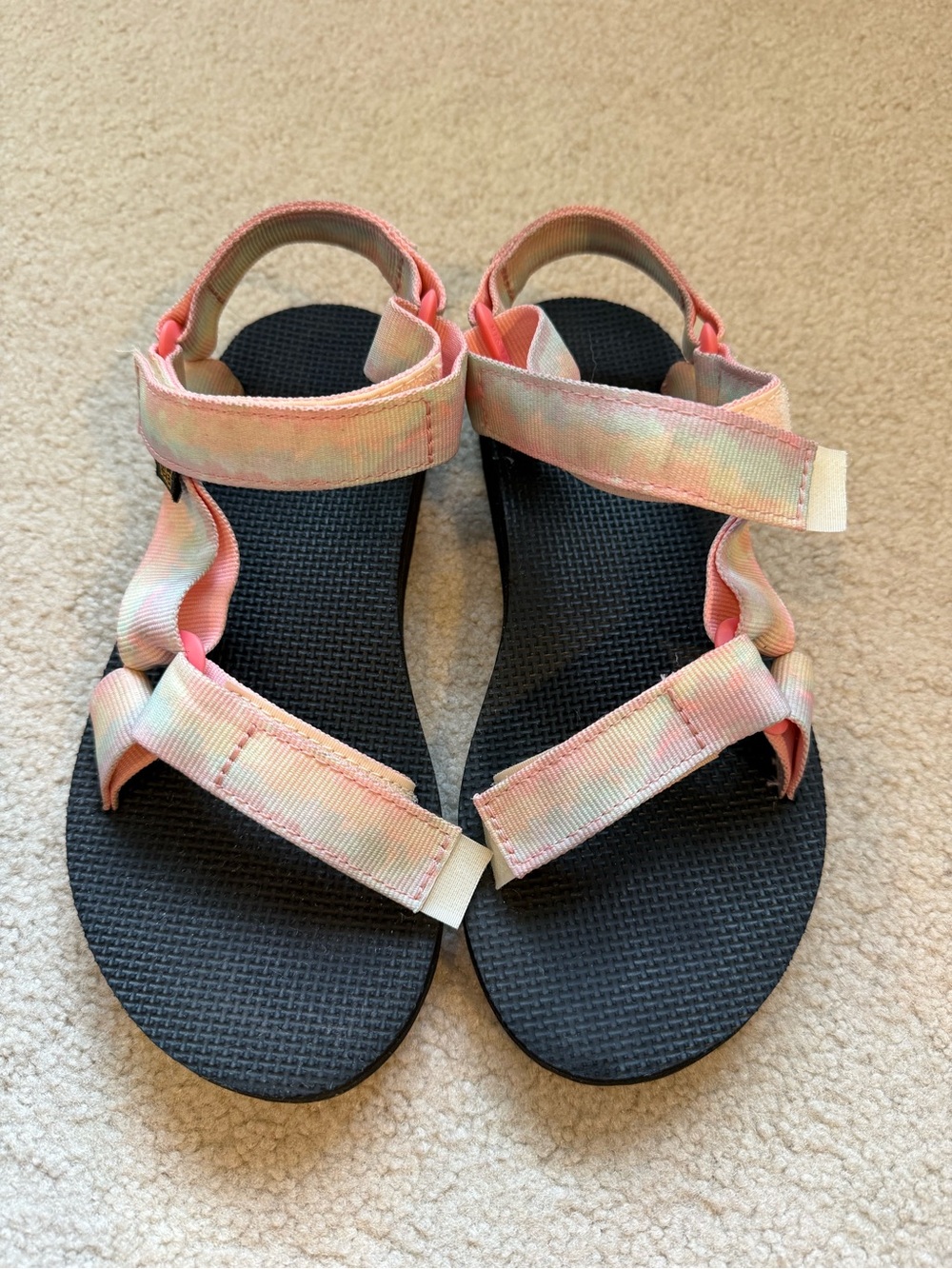 Teva Women's Pink Tie-Dye Strap Sandals - Adjustable Sport Sandals